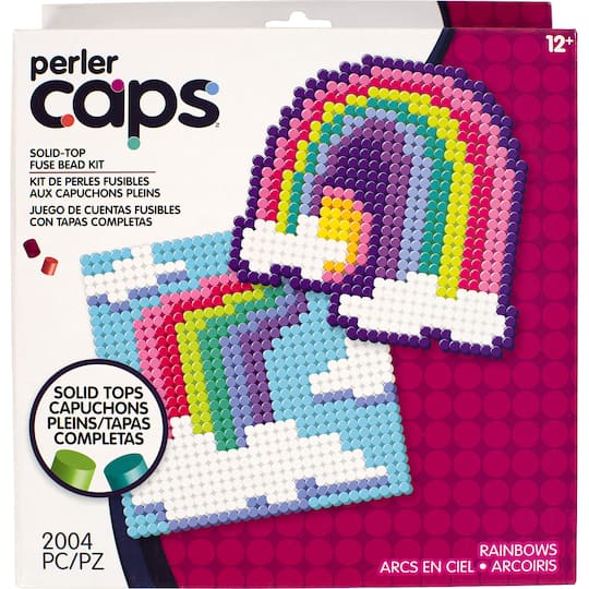 6 Pack: Perler Caps&#x2122; Rainbows Kit